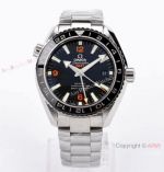 (VS Factory) Swiss Copy Omega Seamaster Planet Ocean 600m GMT Watch VSF 8605 Stainless Steel Black Ceramic Bezel